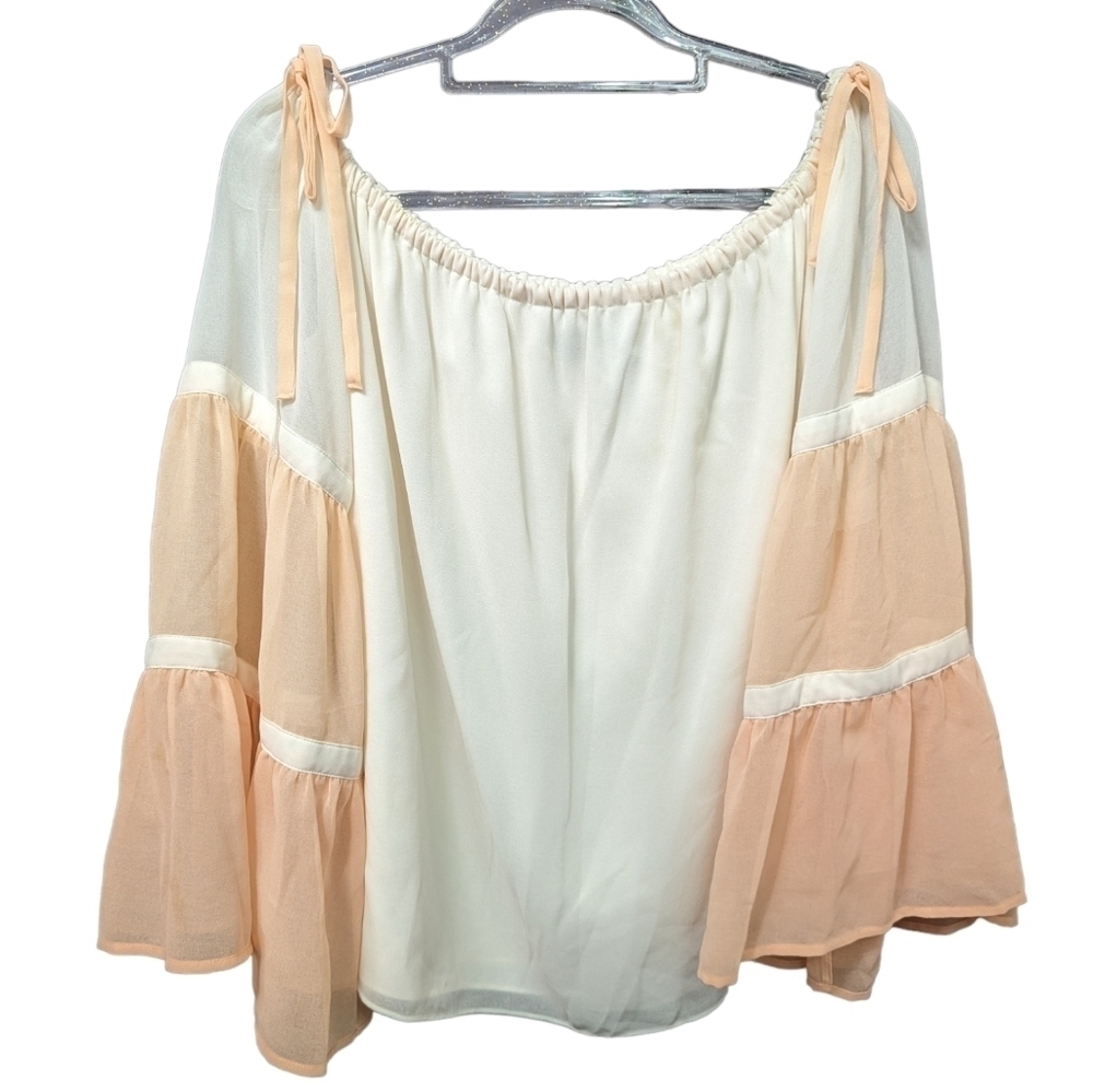 1. State Color Block Off The Shoulder Top Sz S